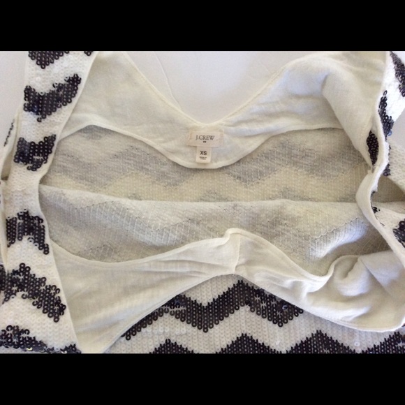 J. CREW SEQUIN ZIG ZAG TANK TOP XS - Picture 5 of 8